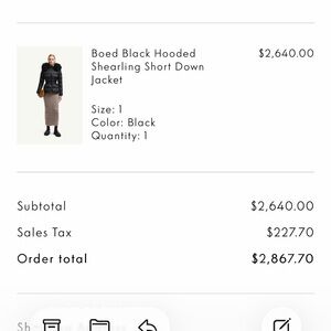 Moncler Boed Black Hooded Shearling Short Down Jacket